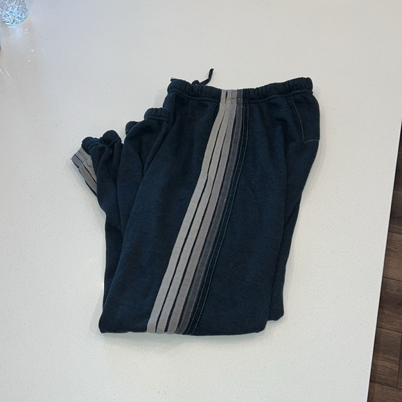 Aviator Nation Carol Grey Five Stripe Sweat Pant Women’s Size Small - Picture 4 of 5